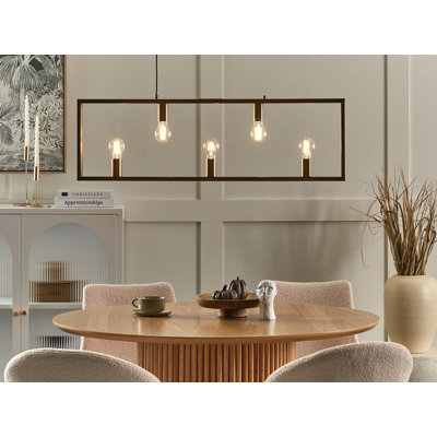 Bayas 5 - Light Brass Square/Rectangle Pendant