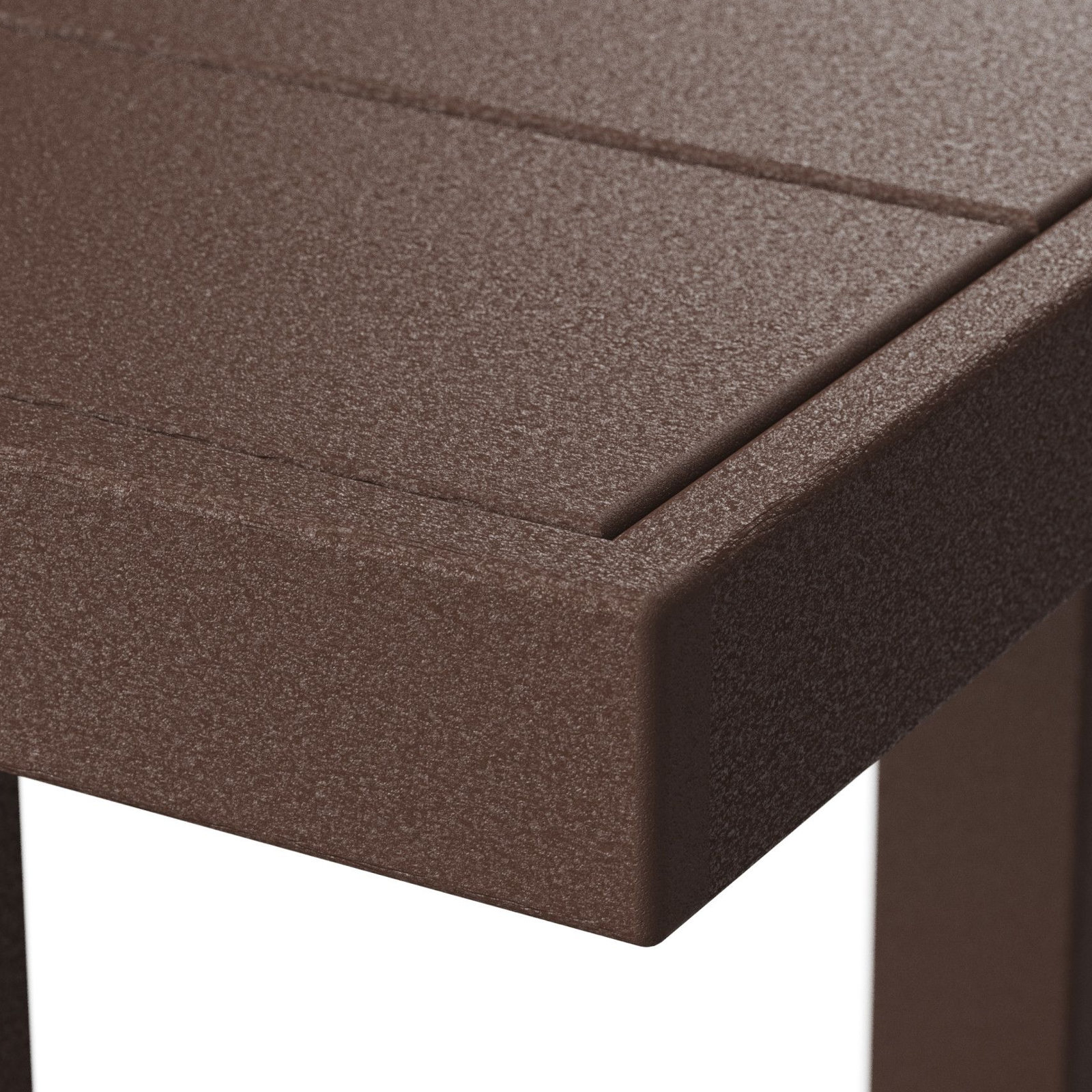 POLYWOOD® Edge 78" Patio Dining Table, Dark Brown