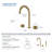 Circular X Widespread Bathroom Faucet 3 Hole, 2-handle Bathroom Sink Faucet with Drain Assembly-116826442