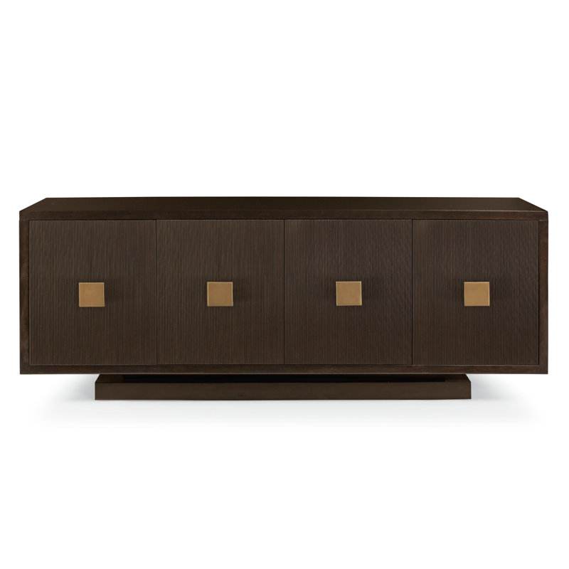 Boulevard Transitional 83'' Walnut Sideboard with Ebonized Finish