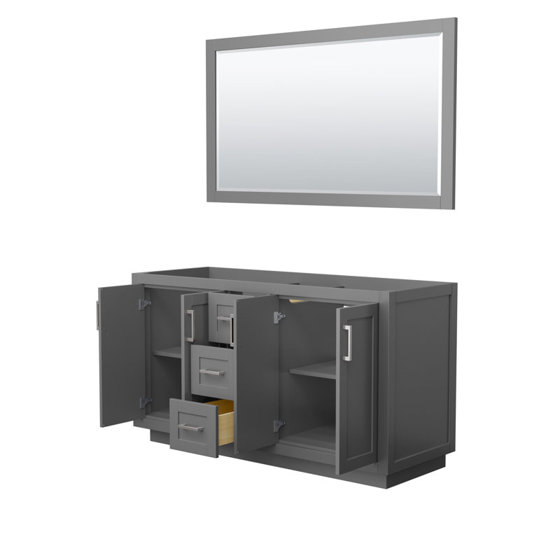 Miranda 60" Dark Gray Double Freestanding Bathroom Vanity