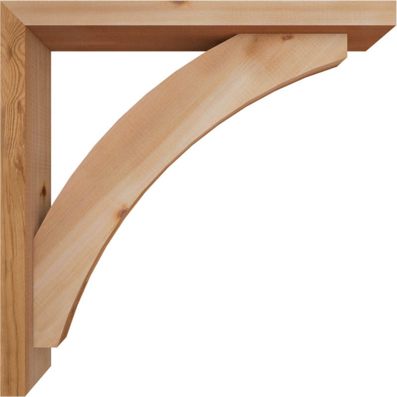 Support de bloc lisse Thorton de l 3 1/2 po x P 24 po x H 24 po avec cales décalées, cèdre rouge de l'Ouest, 24 x 24
