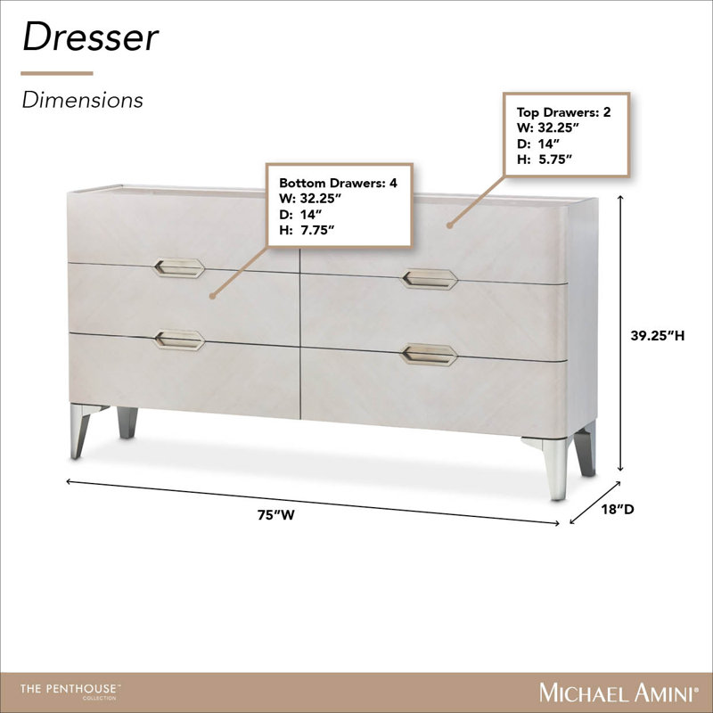 Penthouse Dresser - Ash Gray