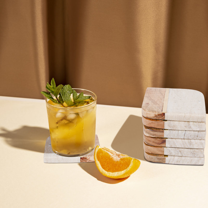 Marble 6 Piece Coaster Set
