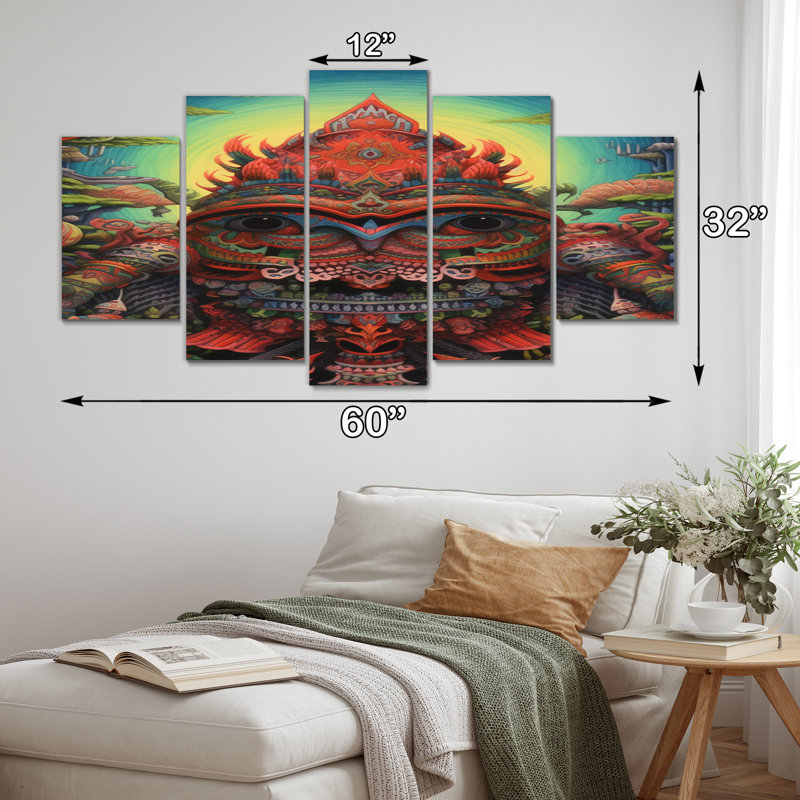 «Plant Spirit Vision», impression sur toile - 5 panneaux
