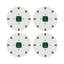 Asscher Vegan Leather Round Pebble Placemat-1871282242