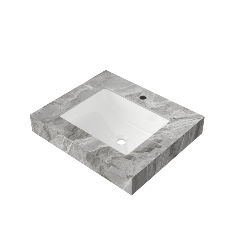 Lavabos durables de 24 pouces, meuble-lavabo moderne en pierre frittée