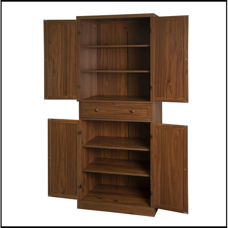 Armoire 4 portes avec 1 tiroir et 4 tablettes intérieures réglables