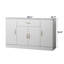 Buffet blanc moderne minimaliste avec accents dorés - Buffet élégant pour salle à manger et café