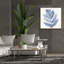 «Forest Ferns I Blue» par Albena Hristova, art mural sur toile, 37 po x 37 po