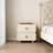 No-assembly Cream Nightstand, 2-drawer Upholstered Bedside Table With Solid Wood Feet
