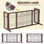 Retractable Dog Gate, 38-60'' Adjustable Baby Gate with Wood and Wire for Doorways & Stairs, Brown-1520648768