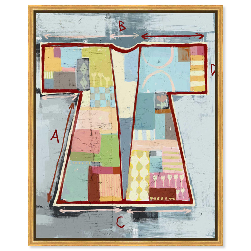 Impression sur toile couleur kimono par Notoriart, H 36 po x l 45 po, Structure noire