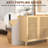 63" Modern Light Wood Fence Gate Buffet Sideboard With Ample Storage