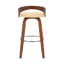 Tabouret de bar pivotant à hauteur de comptoir ou de bar avec dossier bas ouvert en similicuir et bois-41670447-62257034-80824321