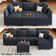 7-Piece Velvet Freely Combined Modular Sofa L Shaped Couch Variable Sofa Bed Sleeper Apartment Living room Sectional Storage Sofa