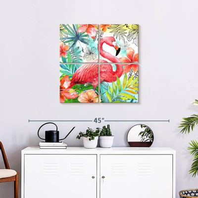 Brampt Pink Flamingo Square