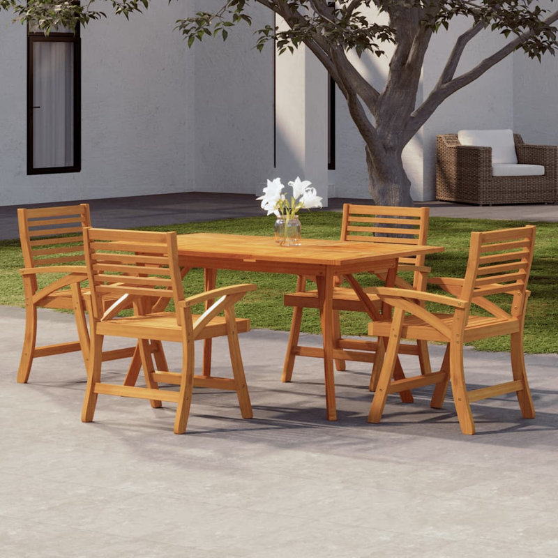 Solid Wood Patio Dining Set Table,