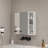 Multi-Function Wood Grain Mirror Cabinet with Storage, Space-Saving Wall-Mounted Design-1508907077