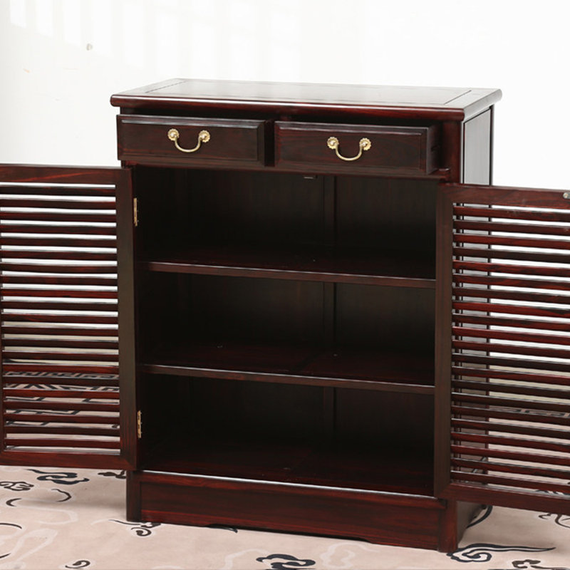 Solid wood furniture storage shoe cabinet