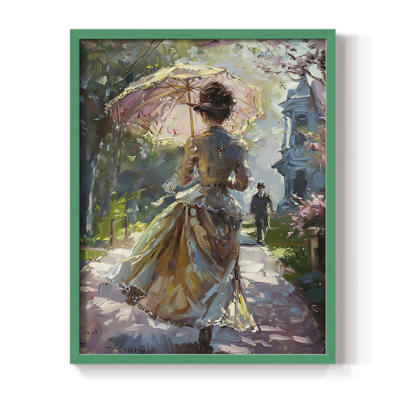 «WOMEN Series DCCX III», reproduction encadrée - bois massif, H 15 po x l 12 po, Vert