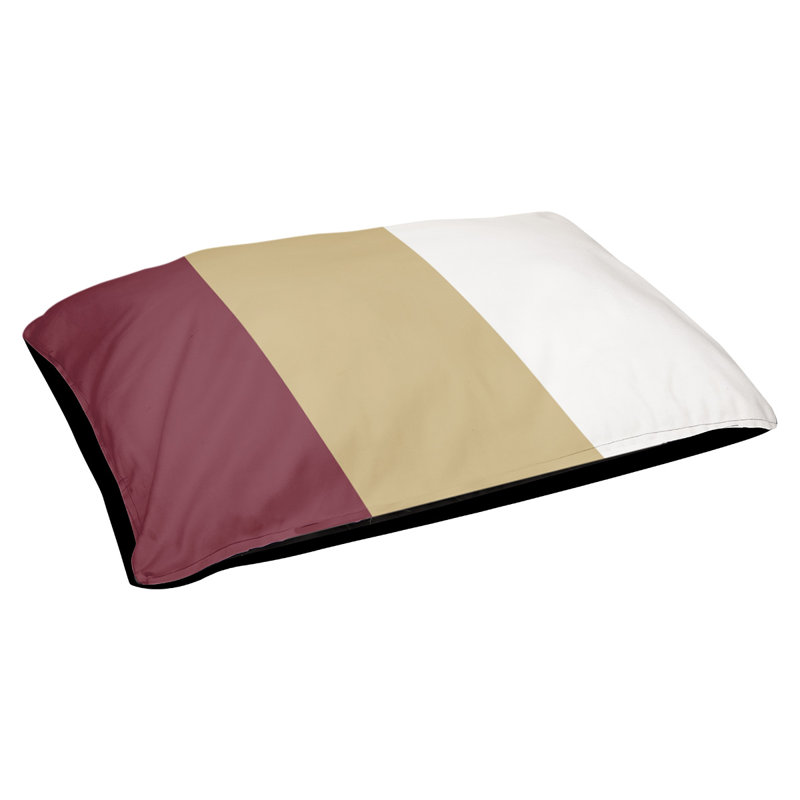 Coussin d'extérieur pour chien Florida Tribe, Moyen (l 28 po x P 18 po x H 6 po), Grenat / doré / blanc