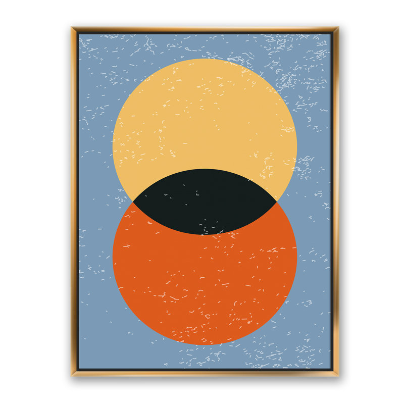 «Minimal Geometric Compostions», impression sur toile, H 32 po x l 24 po x P 1 po, Toile encadrée d'or