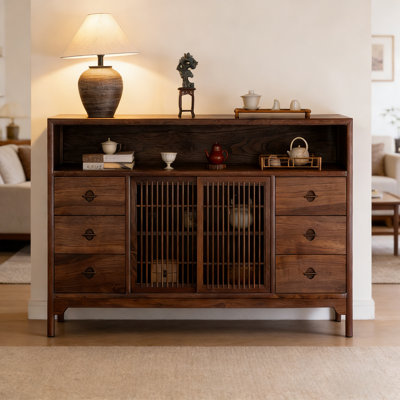 Song Style Grille Door Buffet Table