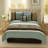 Green/Blue Microfiber 6 Piece Comforter Set-1419633393