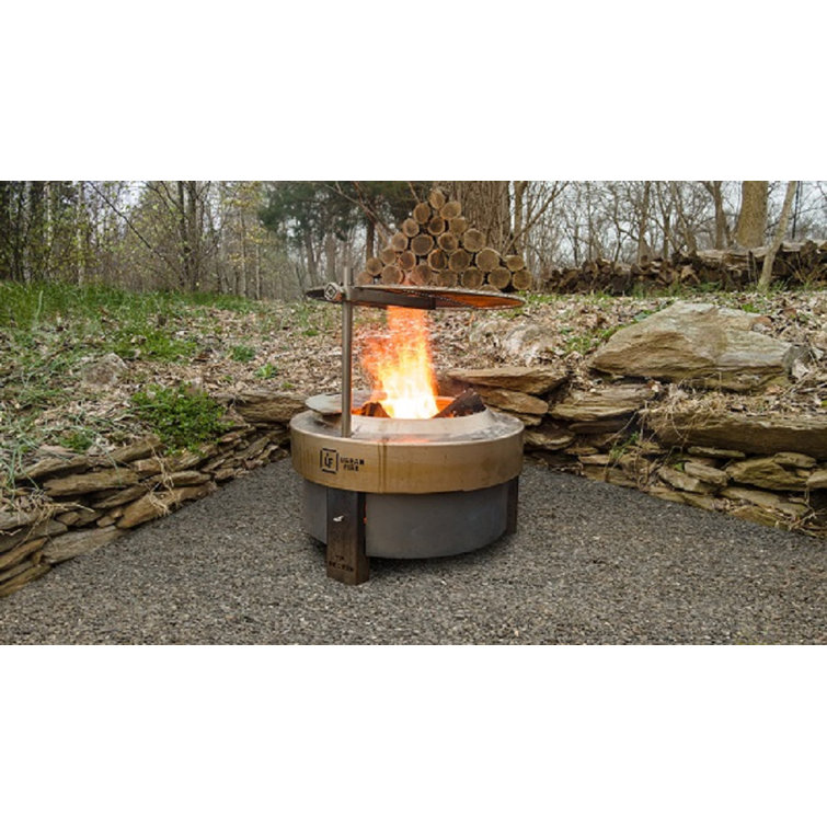 Fuchsbau Feuertonnen Fire Barrel with Time Motif, Made from 200 L Oil  Barrel, Special Fire Pit for Garden and Patio, High Fire Bowl with Rust  Look, 90 x 60 cm : : Garden