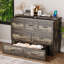 Armoire lit escamotable Murphy avec station de charge, lit plateforme pliable multifonctionnel avec 1 grand tiroir de rangement pour chambre d'amis, petite chambre-807768570-807768573