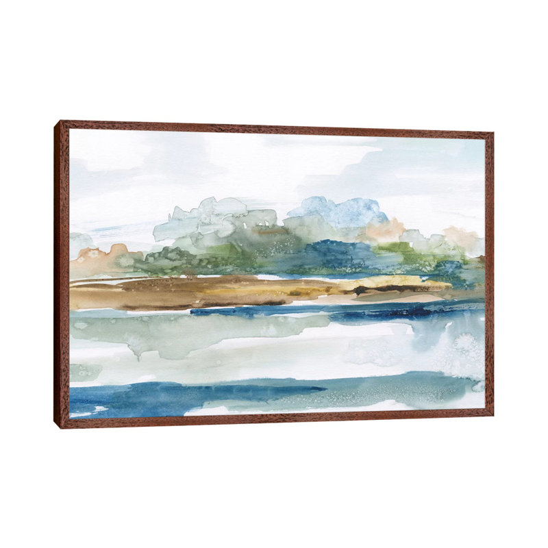 Blue Solace 1 Piece Painting on Canvas, 101.6 cm H x 66.04 cm W, Classic Wood Framed Canvas