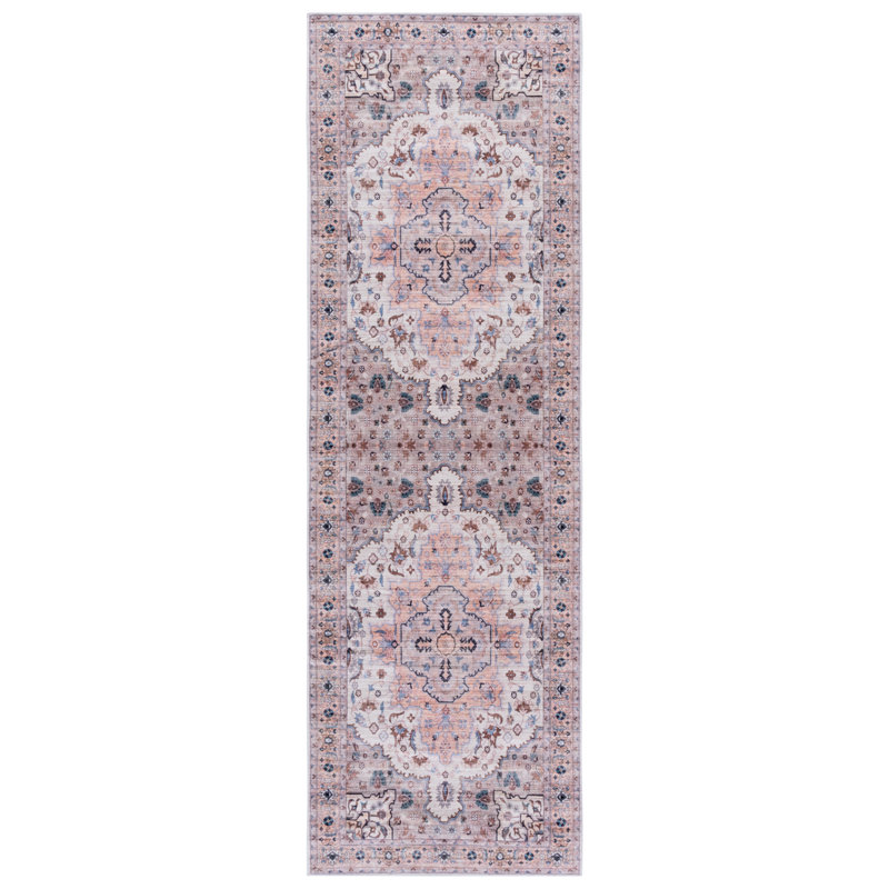 Lomeli Area Rug with Non-Slip Backing, Runner 2'6" x 10"