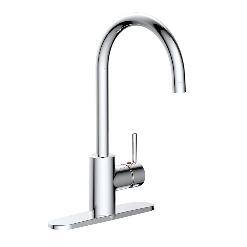 Robinet de cuisine à poignée simple Arlandis, Chrome poli