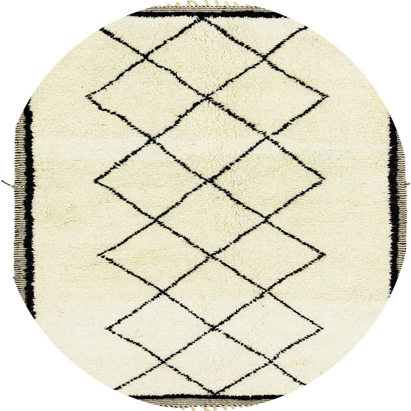 Abstract Indoor Rug, Round 8'