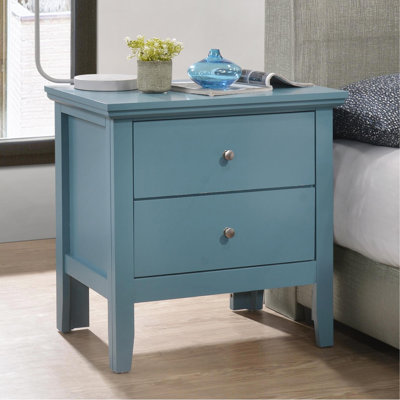 Table de chevet avec tiroirs Teal Elegance