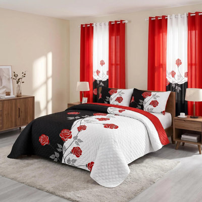 Ensemble de literie 9 pièces Red Rose