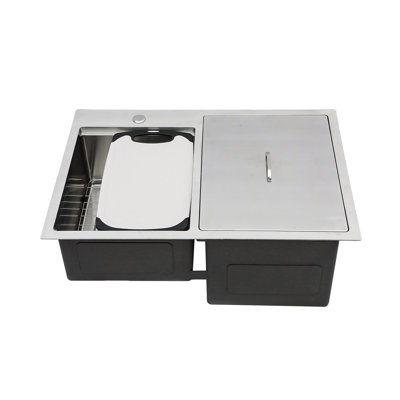 Outdoor Double Bowl Drop-In Stainless Steel Sink With Workstation
