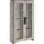 Armoire haute en bois d'ingénierie à 2 portes avec 12 tablettes Coastal Style Grey Driftwood