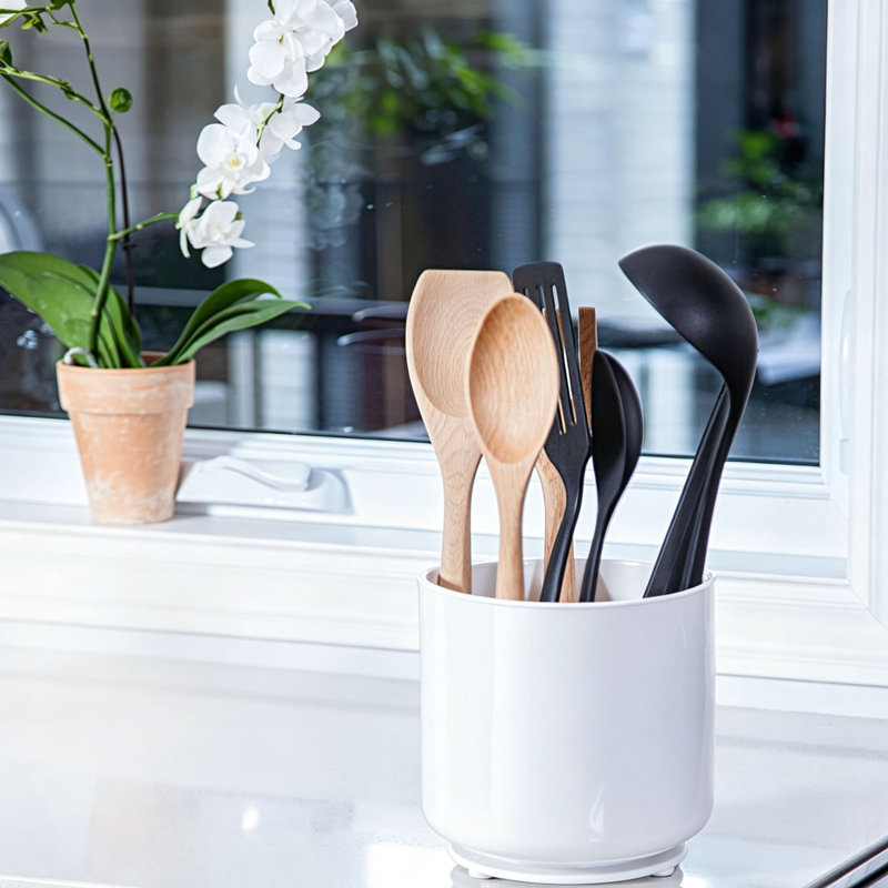 Plastic Round Utensil Crock