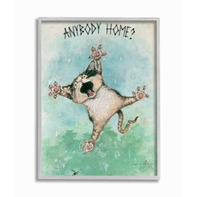 «Anybody Home Funny Cat» par Gary Patterson - impression d'art graphique