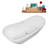 75" Streamline Soaking Freestanding Tub and Tray With Internal Drain-101697964