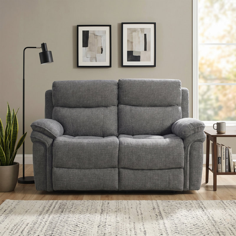 Coombs 2 Seater Electric Reclining Loveseat, Dark Grey