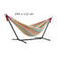 Double Cotton Hammock with Space-Saving Steel Stand and Carrying Bag