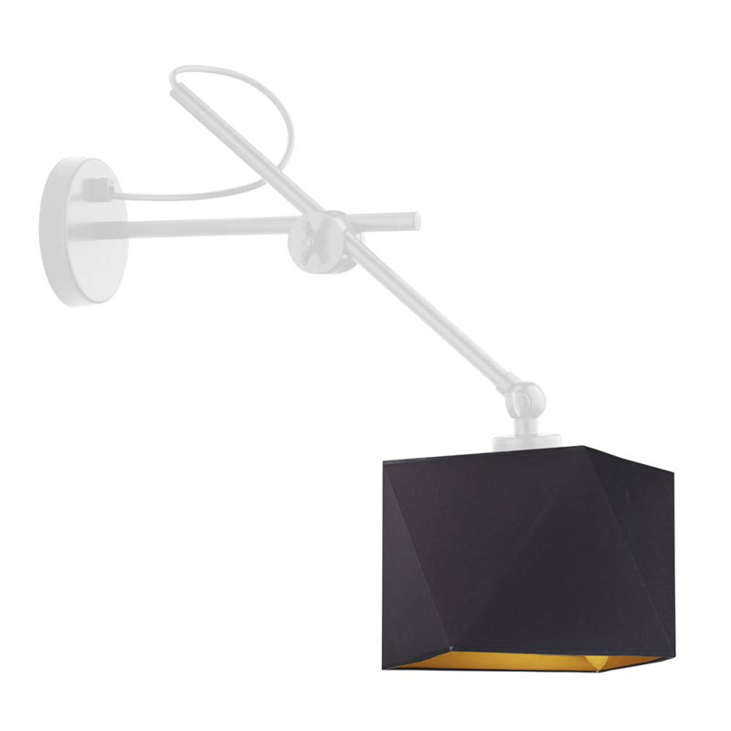 Tabarez Steel Swing Arm Sconce, Black