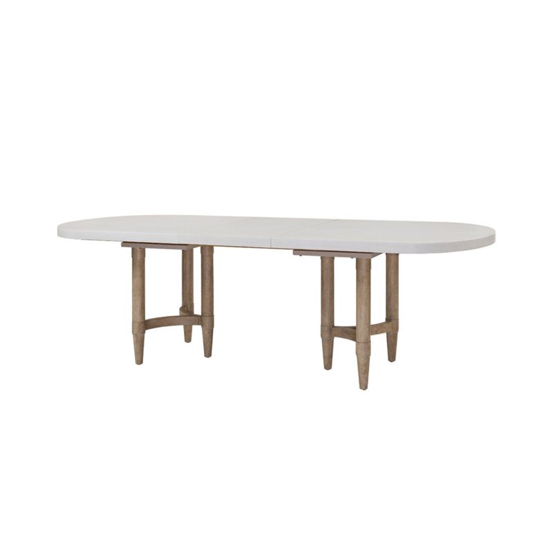 Triad Double Pedestal Dining Table With Leaf