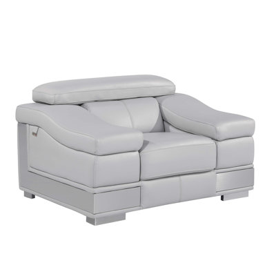 Chaise en cuir italien à grain supérieur