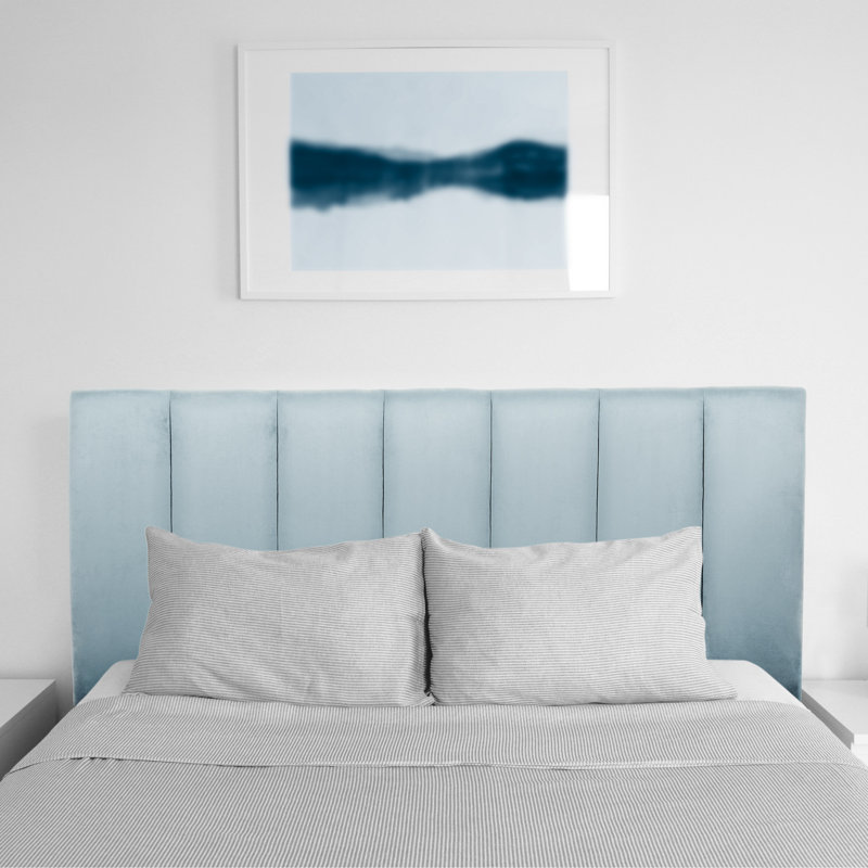 Tête de lit tapissier Telscombe, Double, Bleu clair