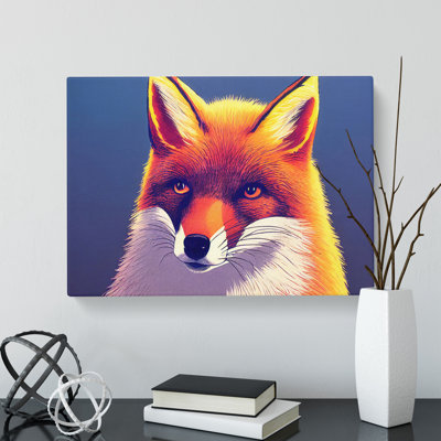 A Glowing Fox - Wrapped Canvas