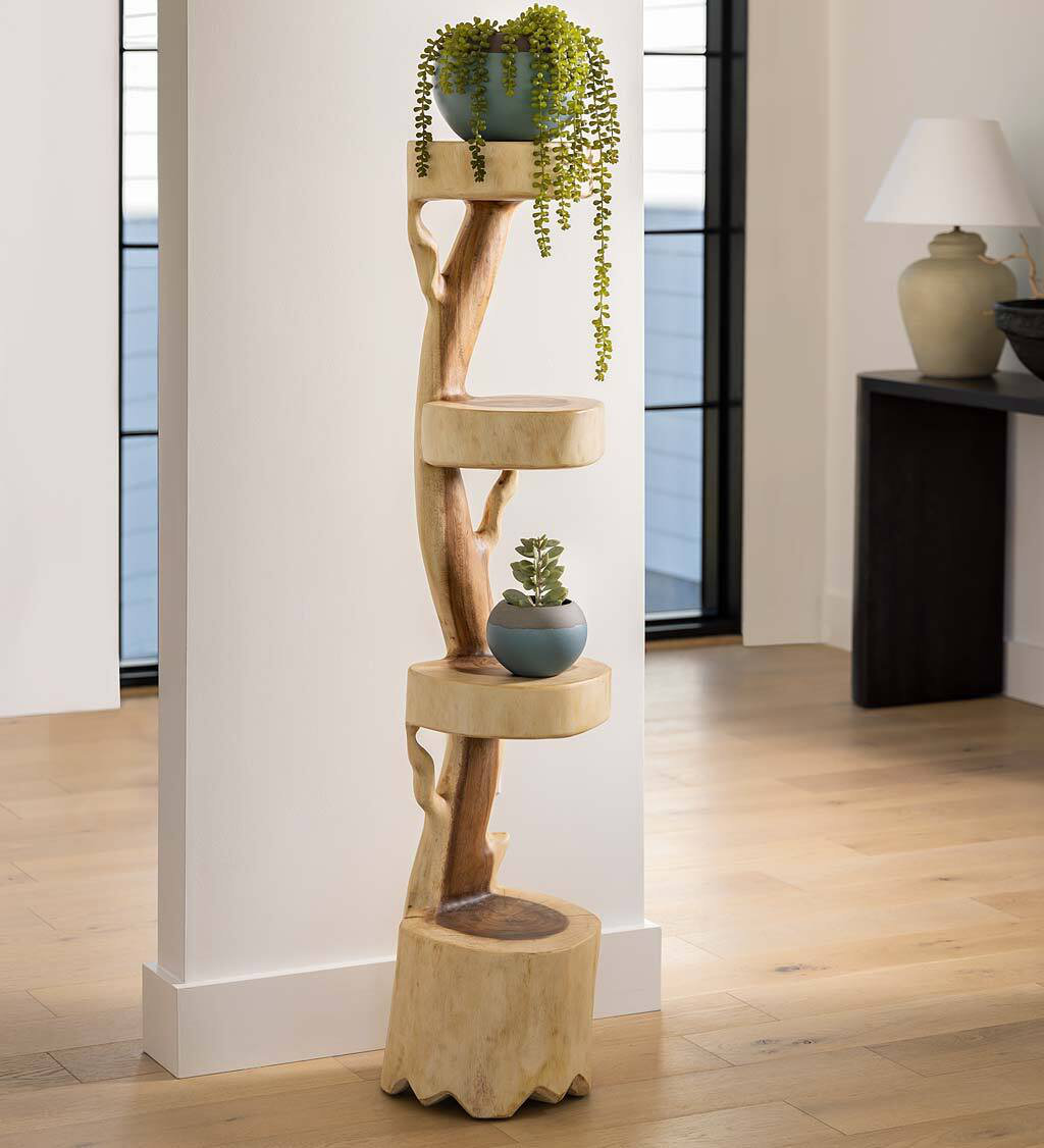 2 support en bois pour fleurs séchées - 21 x 4 x 5 cm